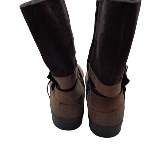 UGG Lorna Boots Womens 8 Brown Leather Suede Shearling Lined Waterproof Outdoors - Picture 7 of 16